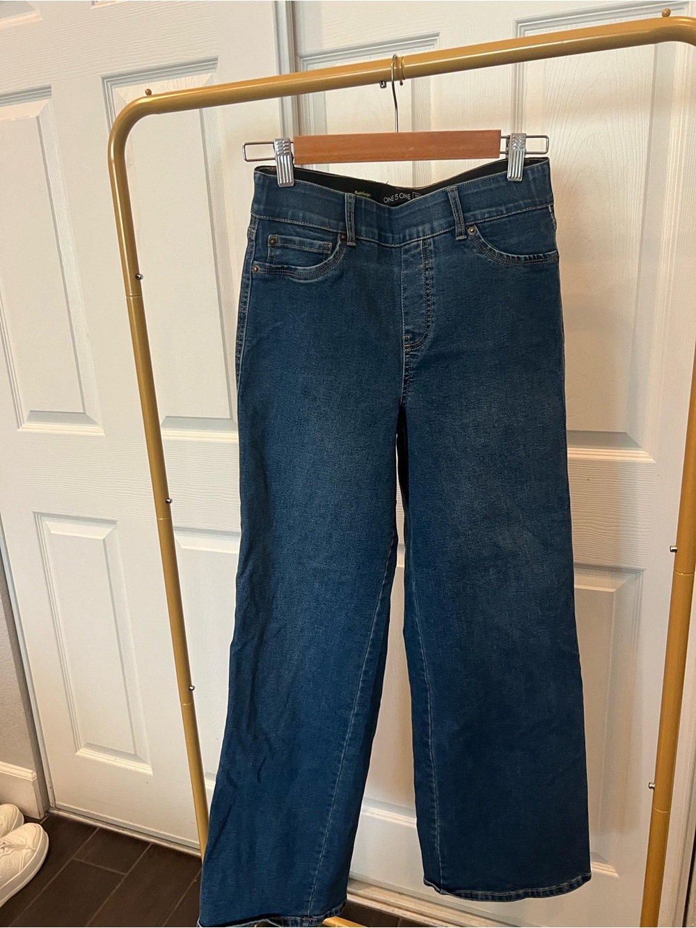 one 5 one Wide-Leg Jeans in Deep Blue Wash